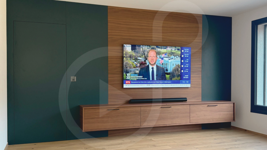 Installation d'une TV LG et Sonos à Martigny en Valais